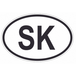 Sticker Code Pays slovaquie