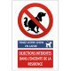 Sticker tenez votre chien en laisse