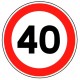 Sticker Limitation vitesse 40 KM rouge