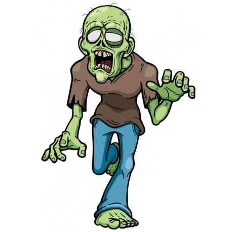 Sticker mort vivant monstre vert