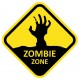 Sticker panneau zombie zone mort vivant