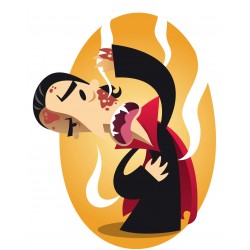 Sticker Vampire bruler soleil