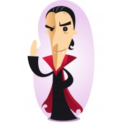Sticker Vampire dent pointue
