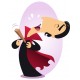 Sticker Vampire mort dague coeur