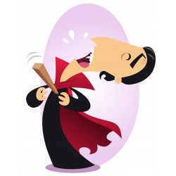 Sticker Vampire mort dague coeur