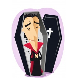 Sticker Vampire tombe dormir