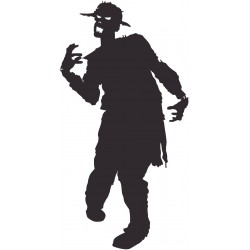 Sticker Zombie mort vivant chapeau
