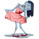 Sticker Zombie monstre bleu femme sang