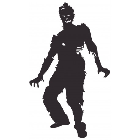 Sticker Zombie mort noir peur