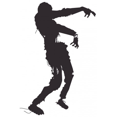 Sticker Zombie mort vivant noir peur
