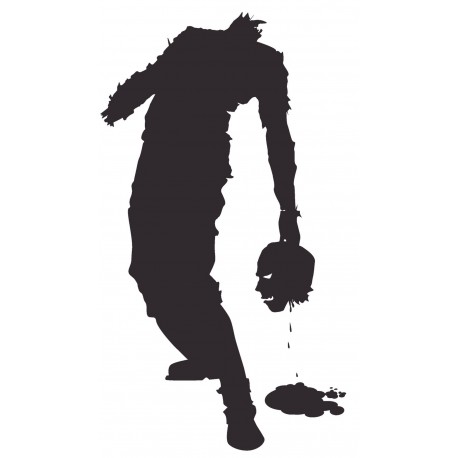 Sticker Zombie mort vivant tete couper