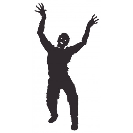 Sticker Zombie mort vivant noir