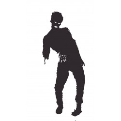 Sticker Zombie mort vivant noir