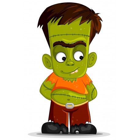 Sticker Monstre vert garcon enfant