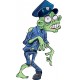 Sticker Zombie mort vivant policier