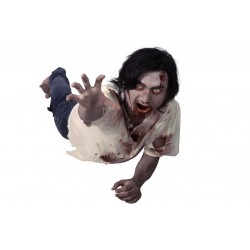 Sticker Zombie mort vivant monstre sol sang