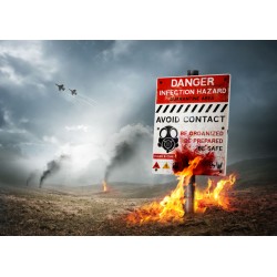 Sticker Danger infection zombie