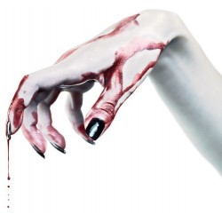 Sticker Main sang vampire monstre os