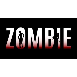 Sticker Zombie rouge noir blanc