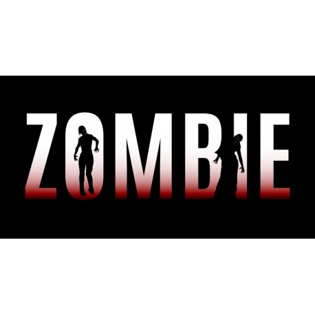 Sticker Zombie rouge noir blanc