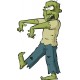 Sticker Zombie mort vivant vert