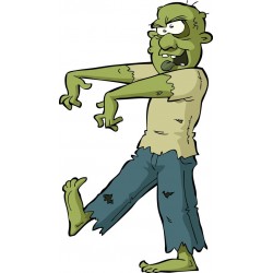 Sticker Zombie mort vivant vert