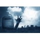 Sticker Zombie tombe cimetiere main