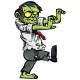 Sticker Zombie mort vivant globuleux