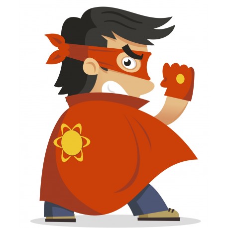 Sticker Super héro enfant deguissement cape