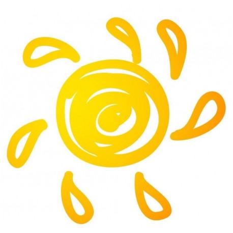Sticker Soleil jaune