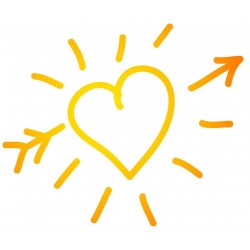 Sticker Soleil coeur fleche