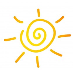 Sticker Soleil spiralle