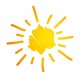 Sticker Soleil jaune