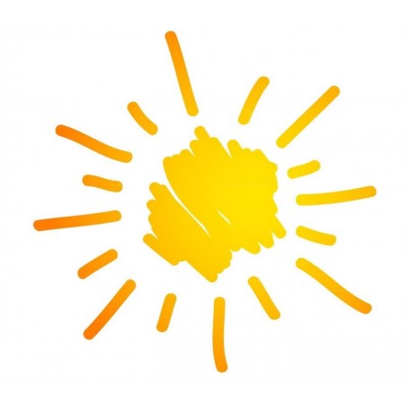 Sticker Soleil jaune