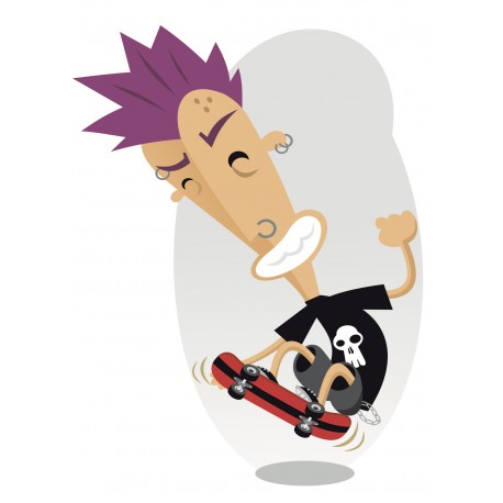 Sticker Punk sport glisse