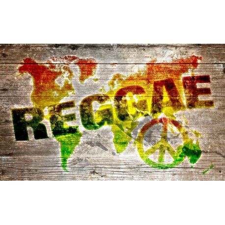 Sticker mural Raggea carte monde