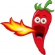 Sticker poivron rouge piquant