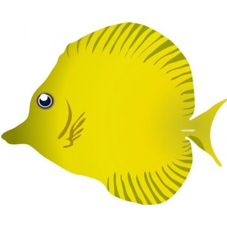 Sticker poisson jaune
