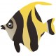 Sticker poisson noir jaune