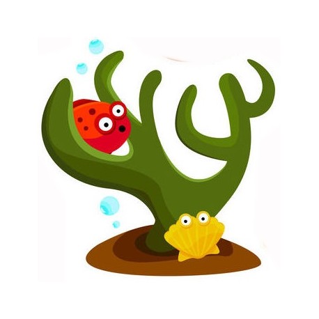 Sticker poisson algue