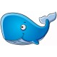Sticker baleine bleu
