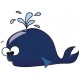Sticker poisson baleine