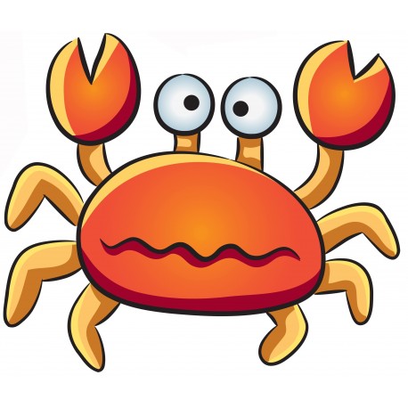 Sticker crabe orange