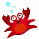 Sticker crabe rouge