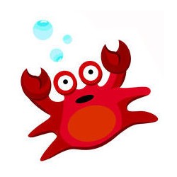 Sticker crabe rouge