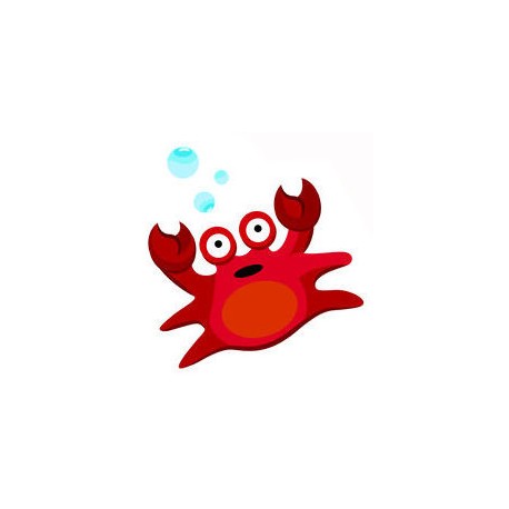 Sticker crabe rouge