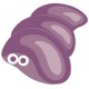 Sticker poisson crustace violet