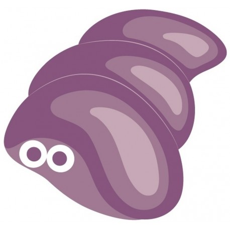 Sticker poisson crustace violet
