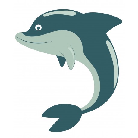 Sticker dauphin bleu