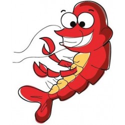 Sticker écrevisse rouge